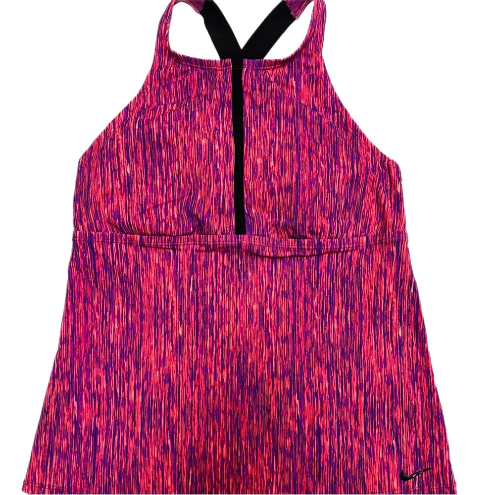 Nike Womens Size L Pink Purple Orange Racerback Scoop Neck Pullover Tank Top